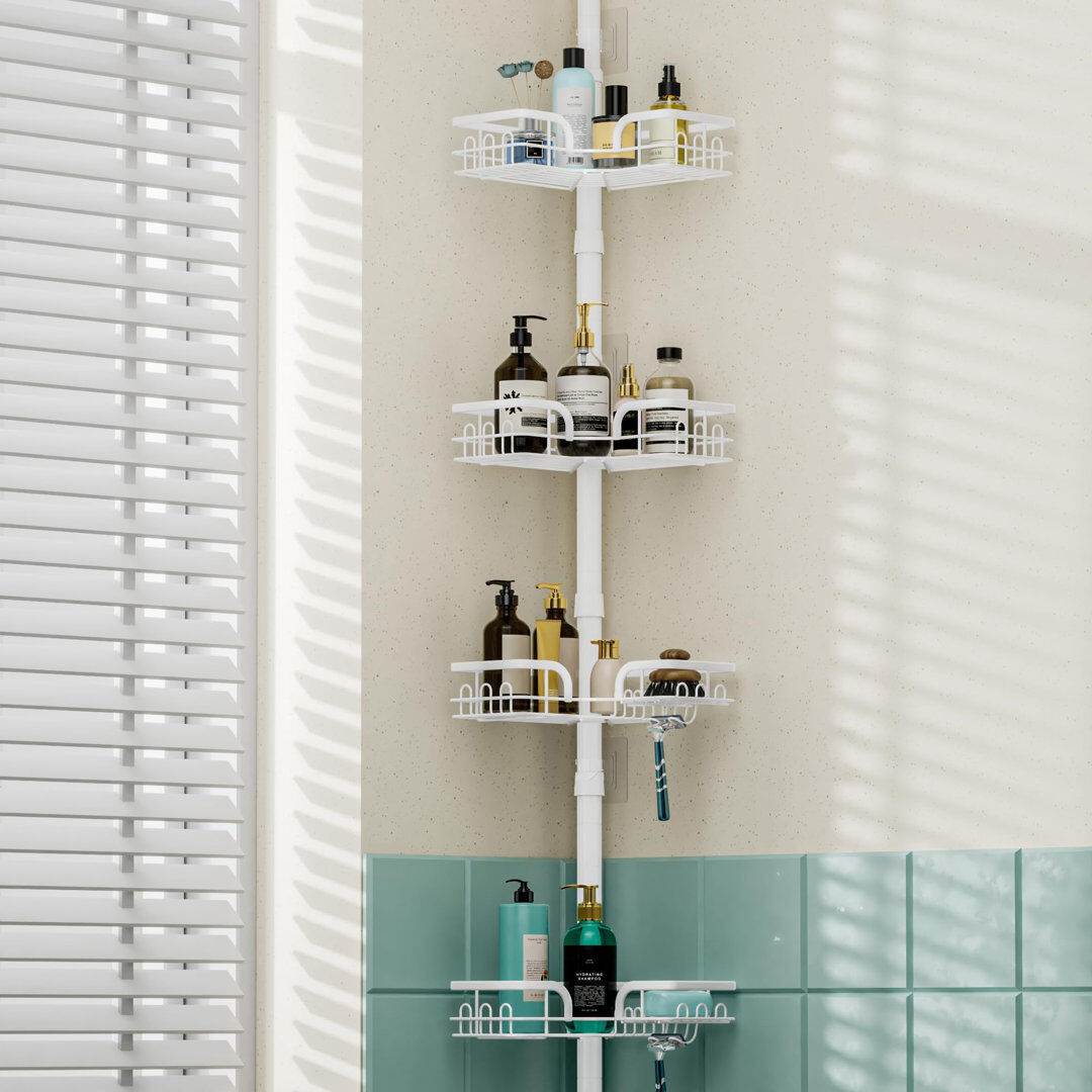 Rebrilliant Stainless Steel Shower Caddy Stainless Steel 275cm H X 21.5cm W X 21.5cm D