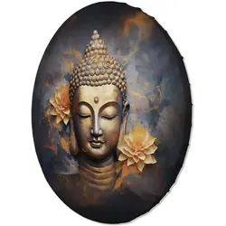 RUNDES BILD Blau 80/80 cm