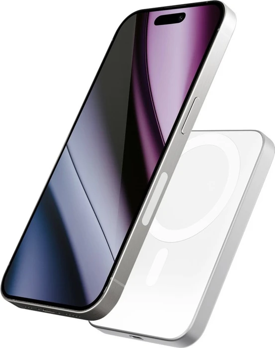 Epico 5000 mAh Aluminium Powerbank mit MagSafe Halterung - silber