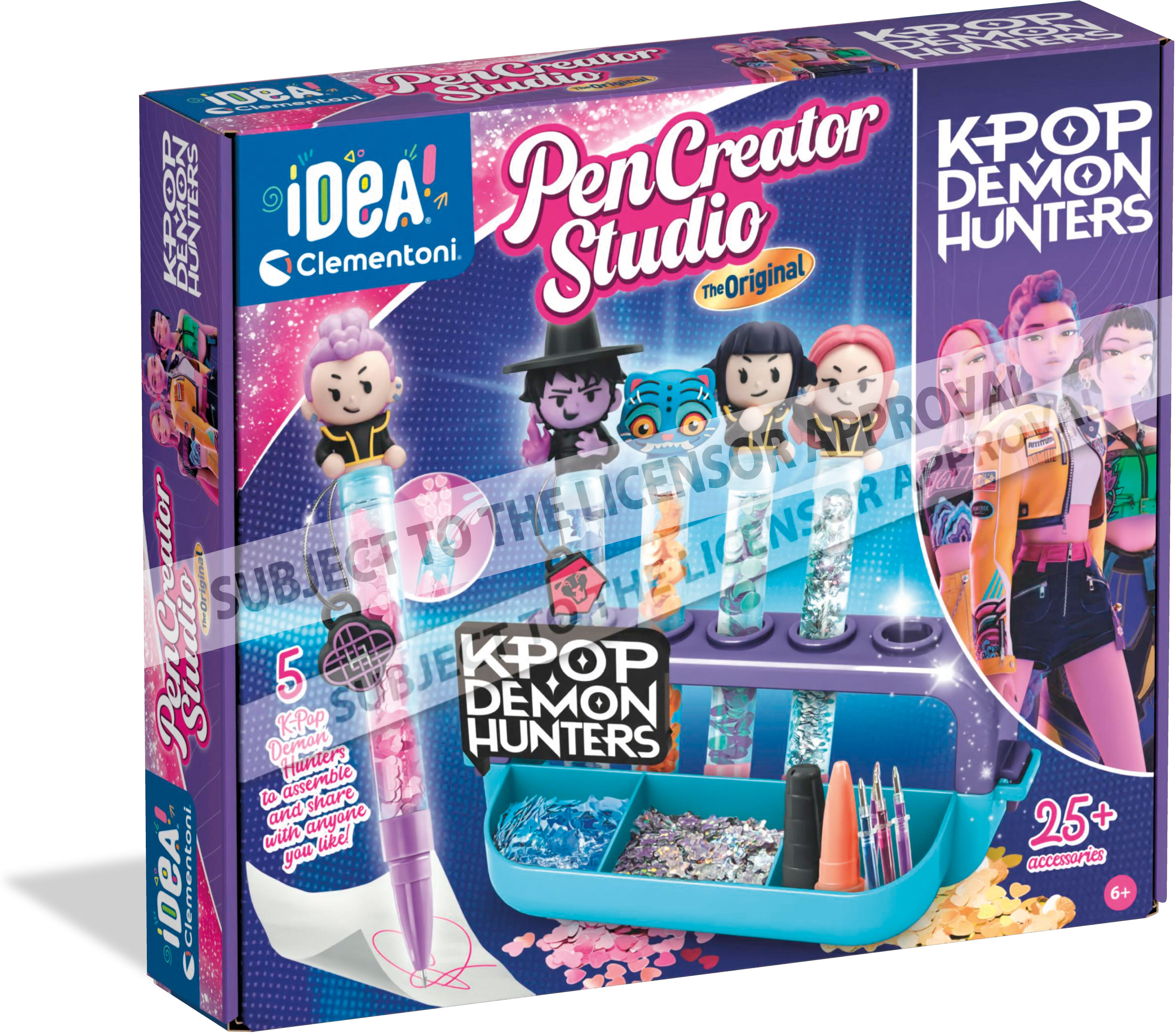 Kreativset CLEMENTONI "Idea, Mein Stift-Atelier - KPop Demon Hunters", bunt, Kreativsets, Kinder