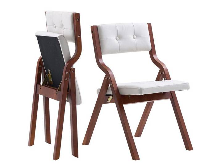 Chaises Pliantes - DUOKU - ZD-2503 - Bois Courbé - Coussin Rembourré - Lot de 2