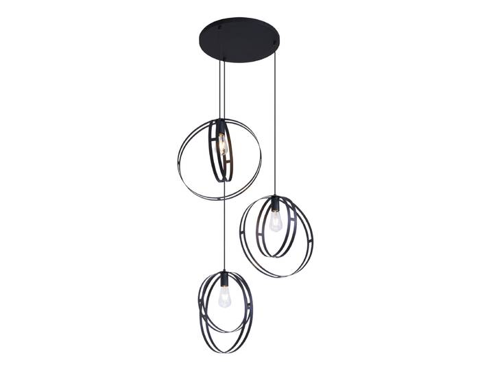 Suspension design noire ronde à 3 lumières - Indu