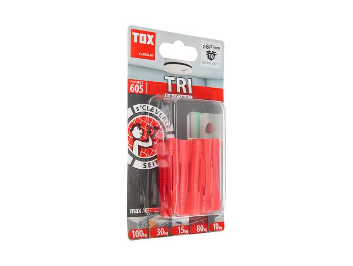 Tox Allzweckdübel TRI ⌀ 8 mm 10 Stück