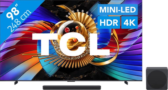 TCL SQD Mini-led 98 inch 80L (2026) en TCL A65K