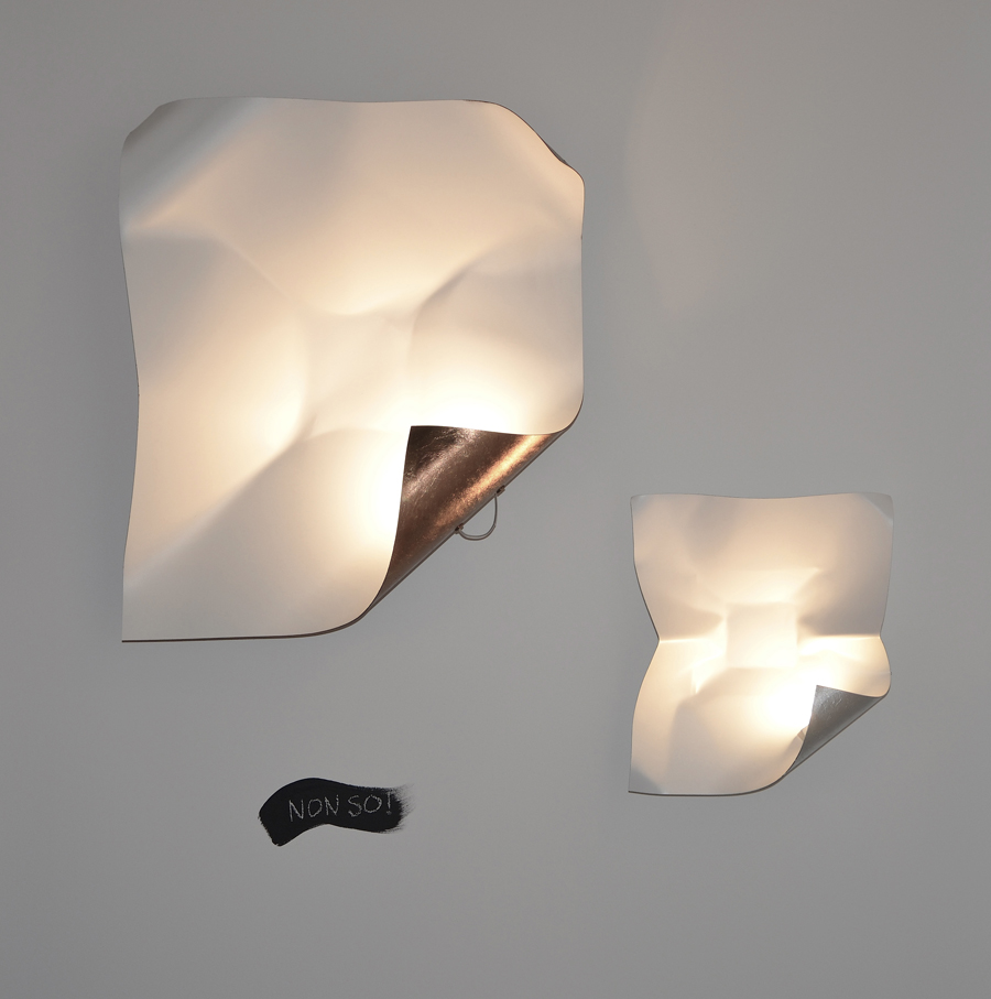 Knikerboker LED-Wandleuchte NON SO! Square 40cm Blattsilber / Weiß Non So! Square p/pl 40-TA/B 4053121917548
