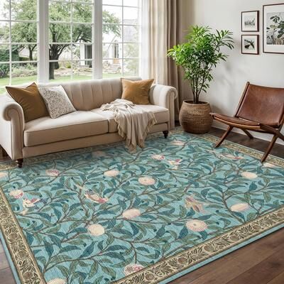 Garvee Bird Fruit Print Area Rug