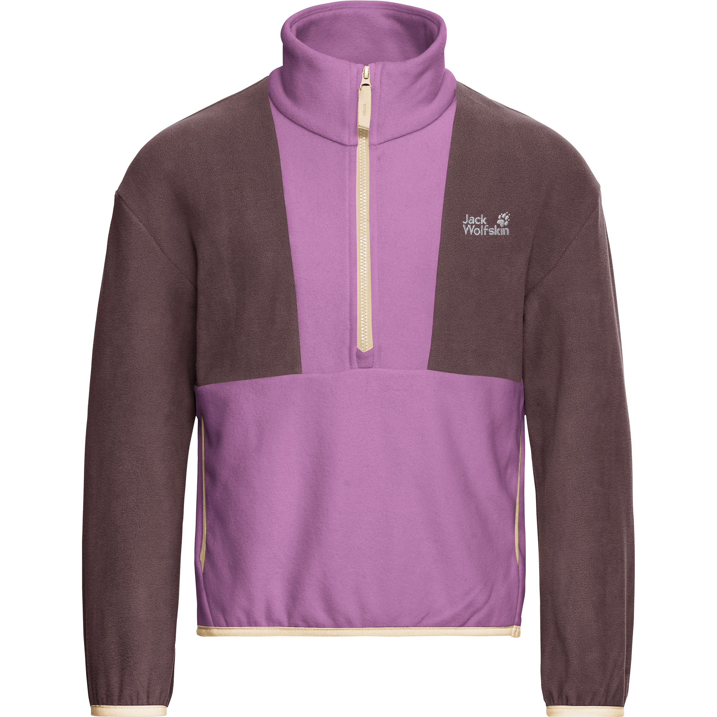 Jack Wolfskin Colorblock Taunus Kinder Pullover lila Größe 140 Trekking Atmungsaktiv