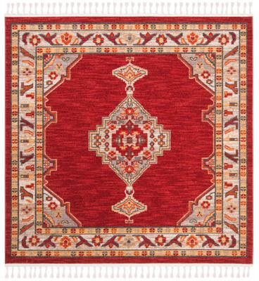 SAFAVIEH Farmhouse Karri Boho Tribal Polyester Rug