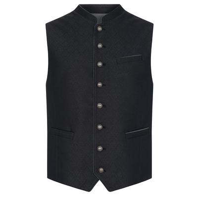 Trachtenweste NÜBLER "Trachtengilet Kurt", Herren, Gr. 48, schwarz, Obermaterial: 77% Polyester PES. 23% Viskose CV., Westen