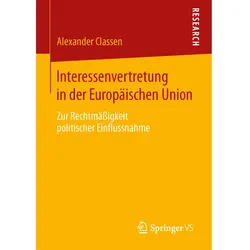 Interessenvertretung in der Europäischen Union, Fachbücher von Alexander Classen