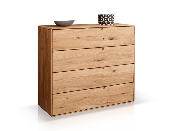 ANDINO Kommode V, Material Massivholz, Wildeiche geölt