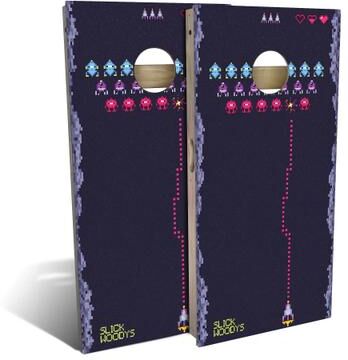 Skip's Garage Retro Space Fighter Outdoor Cornhole Board Set
