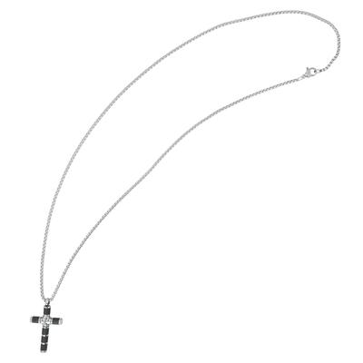 Kette ohne Anhänger ADELIA´S "Halskette mit Anhänger – Kreuz aus Edelstahl", braun, Halsketten, Damen, 55cm, Edelstahl, Schöne Geschenkidee zum Geburtstag