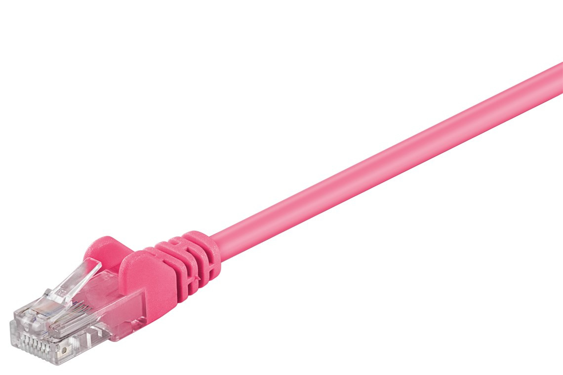 Goobay Patchkabel Cat 5 U/UTP, magenta, 1 meter