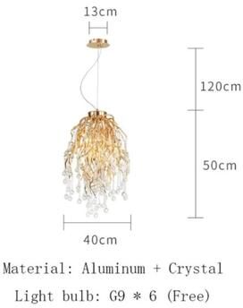 Inspire Essentials Nordic Gold Crystal Chandelier Luxury LED Ceiling Light 18 silver Body warm White