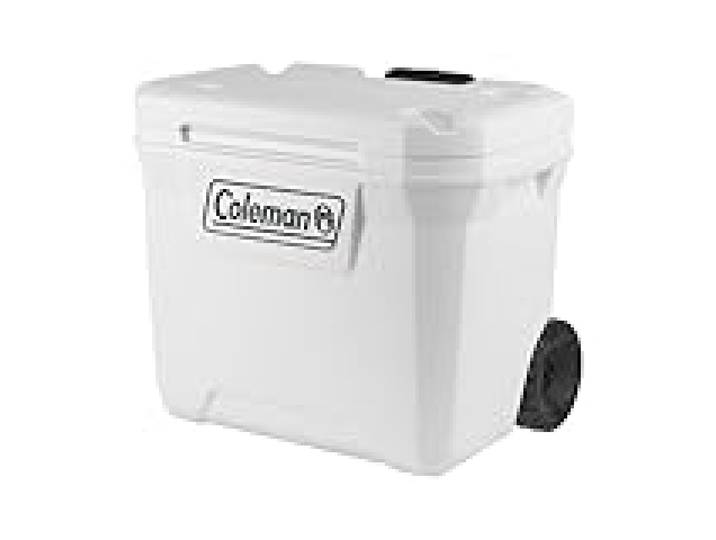 Coleman Glacière à roulettes Marine Xtreme 50QT 47 L Boîte à Glace Haute Performance Isolation complète en Mousse PU Reste Frais Pendant 4 Jours Thermique Portable avec Protection UV