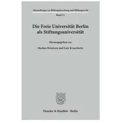 Die Freie Universität Berlin als Stiftungsuniversität., Fachbücher