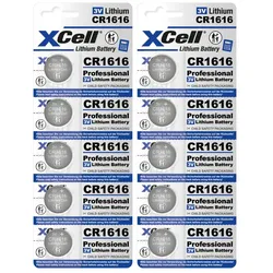 10x XCell Lithium-Knopfzelle CR1616 3V/50mAh (2x 5er-Pack)