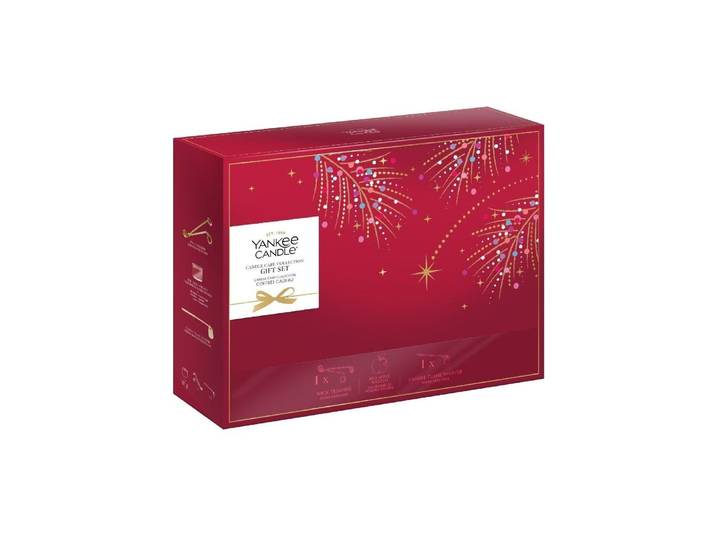 Duftkerze YANKEE CANDLE Yankee Candle Signature Geschenkset Christmas Moments, Candle Care , rot, H:10cm Ø:9cm, Kerzen, Duftkerze