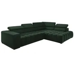 Exxpo by Gala Ecksofa mit Funktion Elias Stoff Emerald