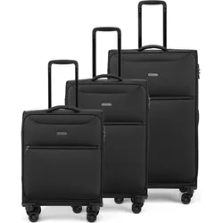 Epic Jupiter 4X 4 Rollen Kofferset 3-teilig, Koffer, Schwarz