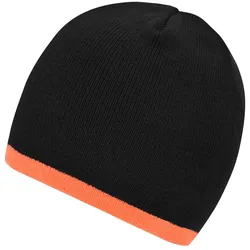 Beanie Kontrast "MB7584" - black/orange