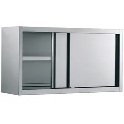 Mastro - Wandhängeschrank mit Schiebetüren und Zwischenbord, 1800x400 mm