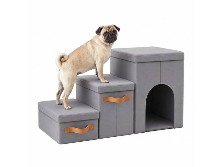 Relaxdays Faltbare Hundetreppe mit 3 Stufen