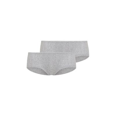 Panty LSCN BY LASCANA, Damen, Gr. 48/50, grau, Obermaterial: 100% Baumwolle, meliert, körpernah, Unterhosen Panty, in knapper Pasform, Pointelle-Qualität