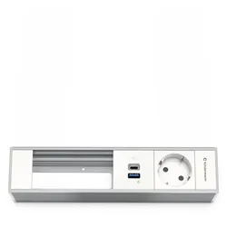 Kindermann CablePort Modulträger 4-fach, 1x Strom + 1x USB-A/C