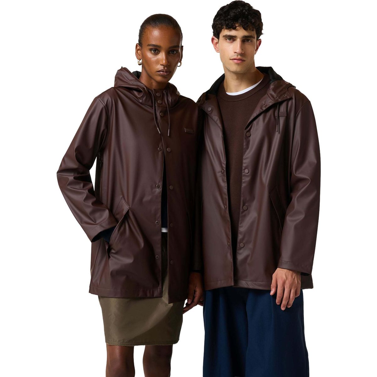 Hunter JO PU Raincoat 008-chocolate brown (CB) M HARU0003242-CB-M