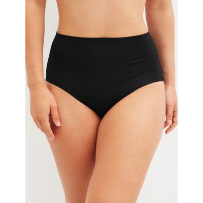 High-Waist-Slip CALIDA "Natural Skin", Damen, Gr. L (48/50), Interlock, schwarz c2c, Interlock, Obermaterial: 83% Modal (TENCEL™), 17% Elasthan, körpernah, Unterhosen, mit hohem Bund, flache Abschlüsse, Interlock-Qualität