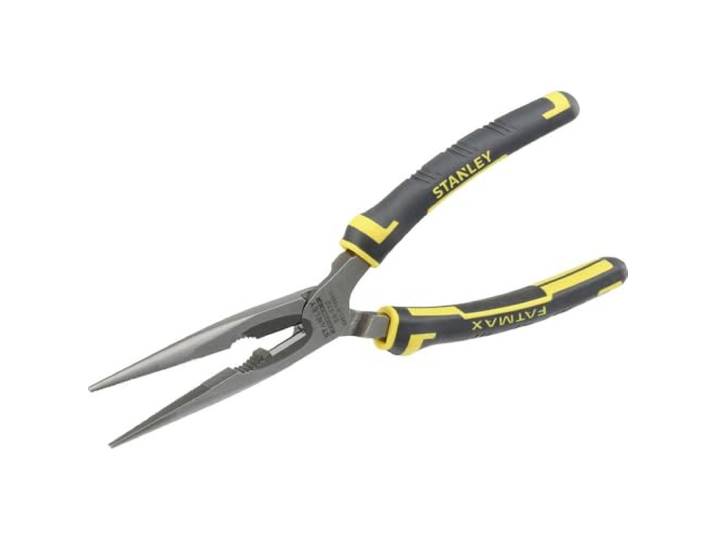 Stanley 0-89-870 Pince Universelle Long Nose 200 Mm Gamme FatMax - Fabriqués En France - Acier Trempé - Poignée Bi Matière - Conforme Aux Normes Din 5745 Et NF E 73-102