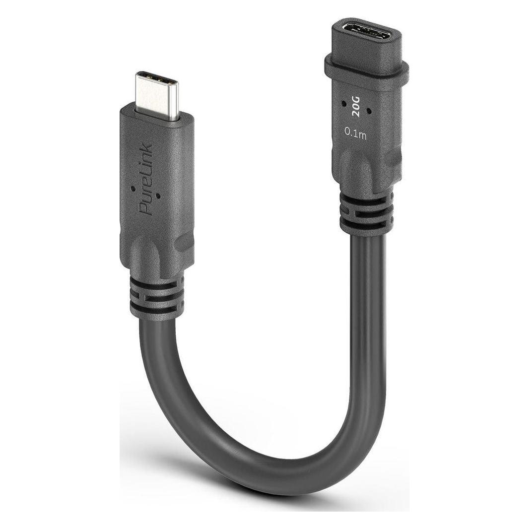 PureLink MicroX4 USB4-Kabel USB C - USB C 0.1 m (0.10 m, USB 4, 240 W) (PIA630)
