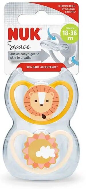 NUK Chupete Silicona 18-36M Spac León/Sol