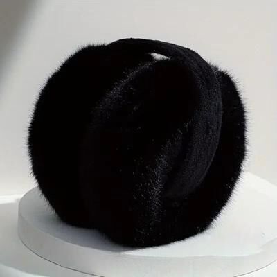 Uplifted Finds Soft Plush Winter Earmuffs For Warmth And Outdoor Protection black