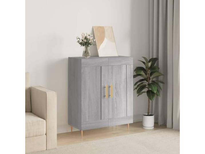 HEFZGDB Klassisches Sideboard aus Holzwerkstoff in Weiß mit viel Stauraum und Organisationsmöglichkeiten, zeitlosem Design, glatter Oberfläche und Feuchtigkeitsbeständigkeit, inklusive