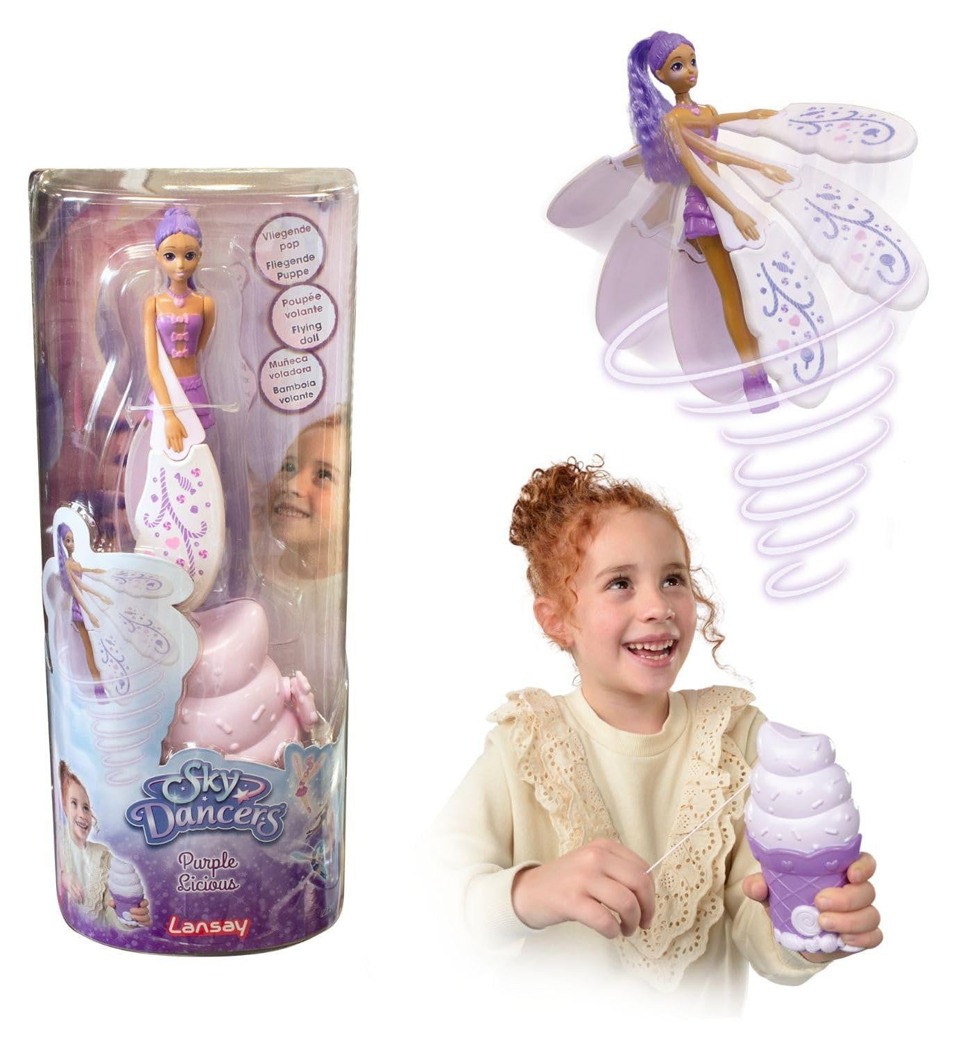 Lansay Sky Dancers Purple Licious Fashionpop voor meisjes en jongens vanaf 6 jaar, Paars