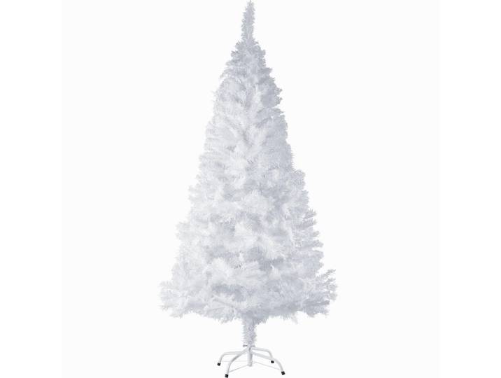 tectake Weihnachtsbaum, inklusive Metallständer mit Kunststoffkappen, weiß, Weiß, Dreieckig, 180 cm, Dekoration, Weihnachtsdekoration, Christbäume & Zubehör