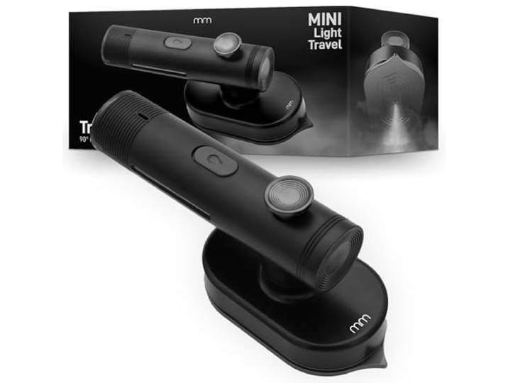 MikaMax Reisstrijkijzer, 1300 watt, mini-stoomstrijkijzer, 20 seconden snel opwarmen, compact strijkijzer voor thuis, kleding en reizen