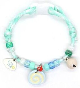 Inspire Essentials ColorCharm Braided Pet Collar With Bell Adjustable Cat And Puppy Necklace e