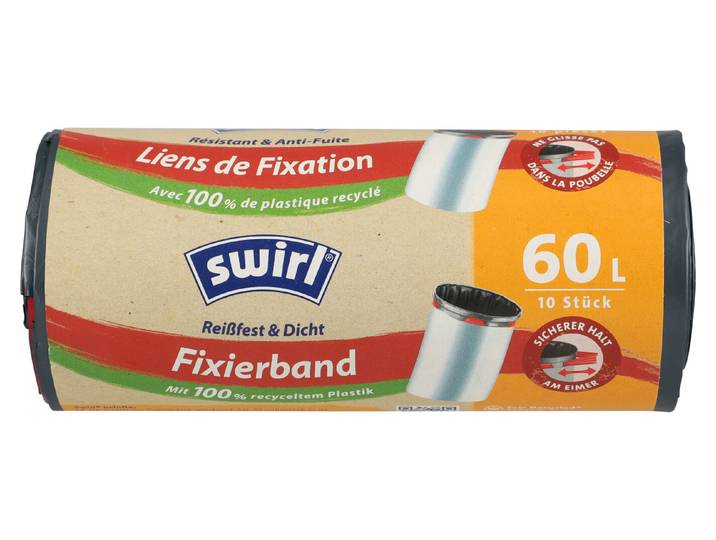 Swirl Müllbeutel mit elastischem Zugband 60l