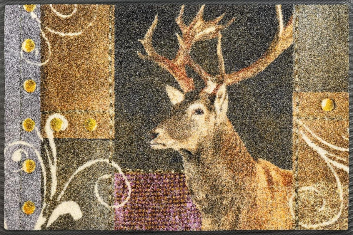 Kleurrijke wasbare deurmat voor de entree, 50 x 75 cm