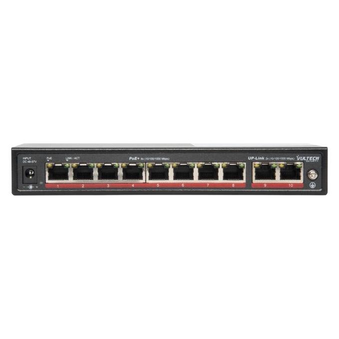 Vultech VS-POE3082GE-120W 8-Port Gigabit PoE Switch (10 Ports) (VS-POE3082GE-120W)