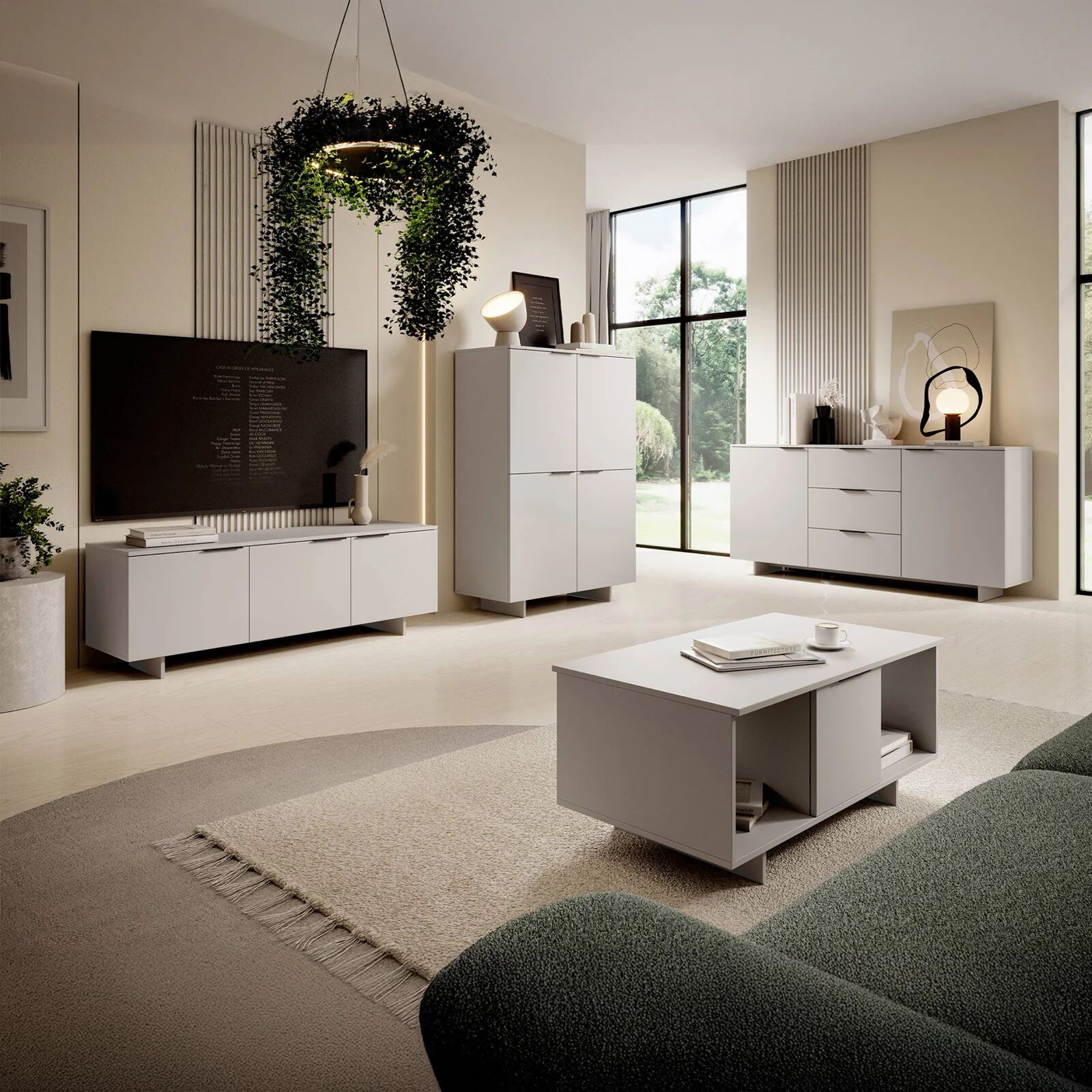 garneroarredamenti Set mobili soggiorno completo beige cashmere Stone