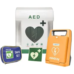 Mindray - Beneheart C1A Defibrillator - halbautomatischer Erste-Hilfe Defibrillator + ARKY Core Plus Schrank