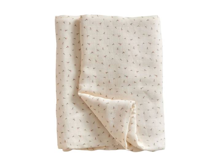 Jack o Juno Plaid Poppy en mousseline 120x120 cm Poppy in Bloom