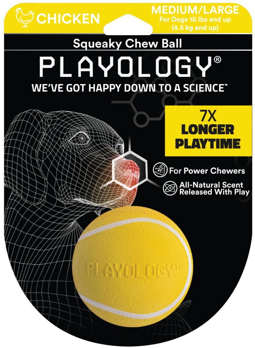 Playology Cane Gioco Palla Squeak POLLO