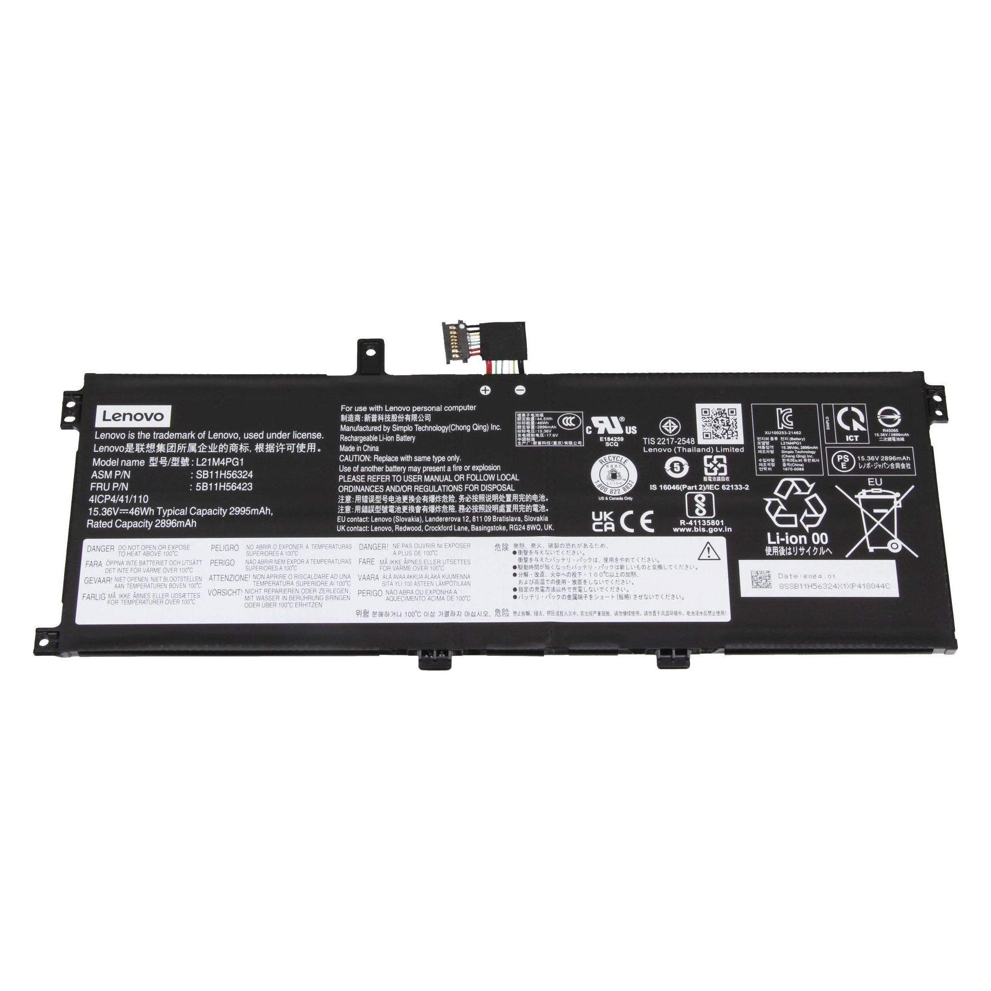 Lenovo BATTERY Internal, 4c, 46Wh (4 Zellen) (5B10W51849)