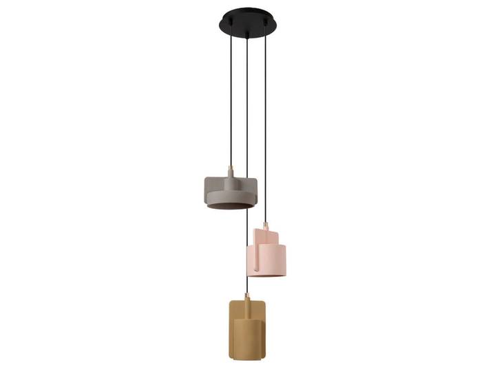 Lucide Hängeleuchte Ninja, Mehrfarbig, Schwarz, Stein, Betonoptik, rund, 25x120x25 cm, RoHS, Reach, Europäischer Sicherheitsstandard, höhenverstellbar, beliebig kürzbar, Lampen & Leuchten, Innenbeleuchtung, Hängeleuchten, Pendelleuchten